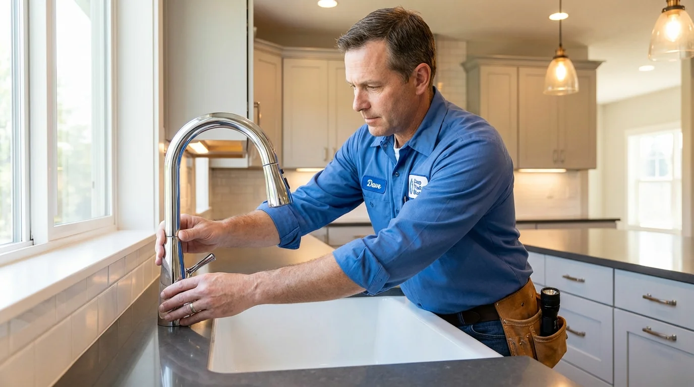Kitchen faucet installation by Johns Plumbing LLC in McAlester